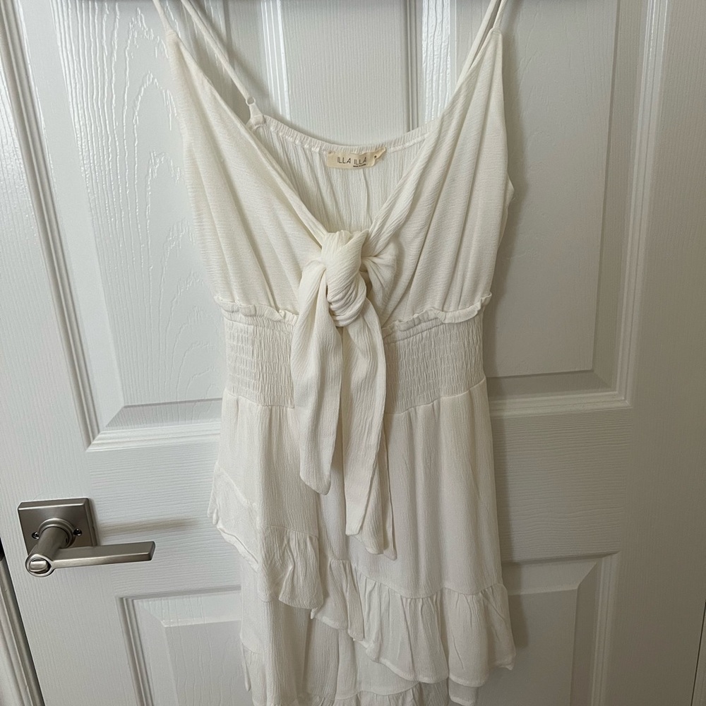 White Ruffle Romper - Picture 3 of 4